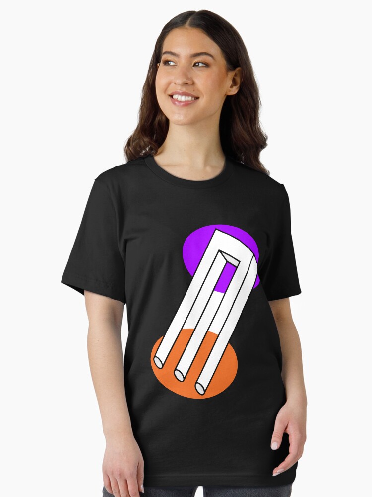 Imagen 2 de 7, Camiseta esencial con la obra Ilusión óptica Horquilla imposible, diseñada y vendida por indiranoizia.