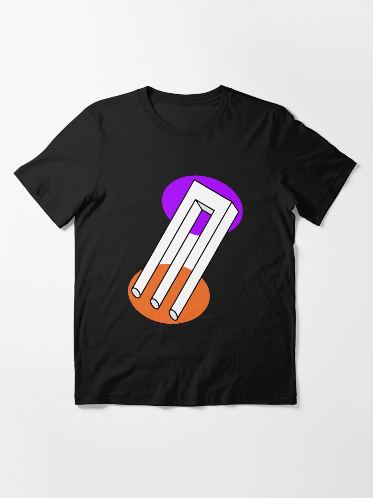 Imagen 3 de 7, Camiseta esencial con la obra Ilusión óptica Horquilla imposible, diseñada y vendida por indiranoizia.