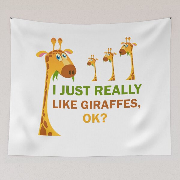 Item preview, I Just Really Like Giraffes, OK Cute Giraffes designed and sold by Rami Khalifah.