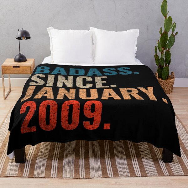 Item preview, Badass since January 2009 Vintage 2009 birthday gift distress design designed and sold by Teelogic.