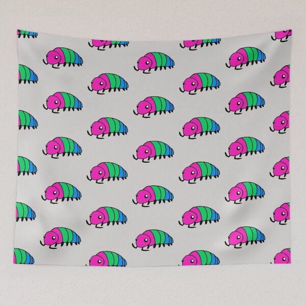 Item preview, Pride Flag Poly Isopod Woodlouse designed and sold by doodledont.