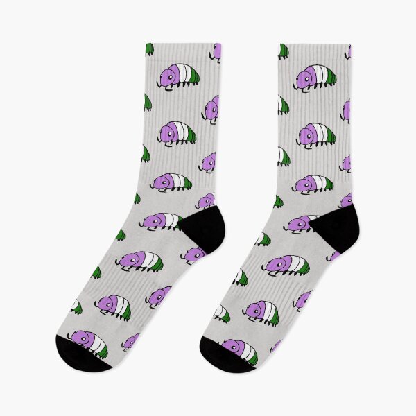 Item preview, Pride Flag Genderqueer Isopod Woodlouse designed and sold by doodledont.