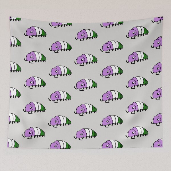 Item preview, Pride Flag Genderqueer Isopod Woodlouse designed and sold by doodledont.
