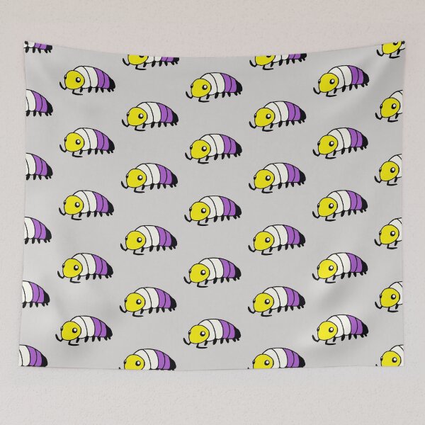 Item preview, Pride Flag Nonbinary Isopod Woodlouse designed and sold by doodledont.