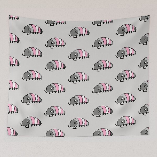 Item preview, Pride Flag Demigirl Isopod Woodlouse designed and sold by doodledont.