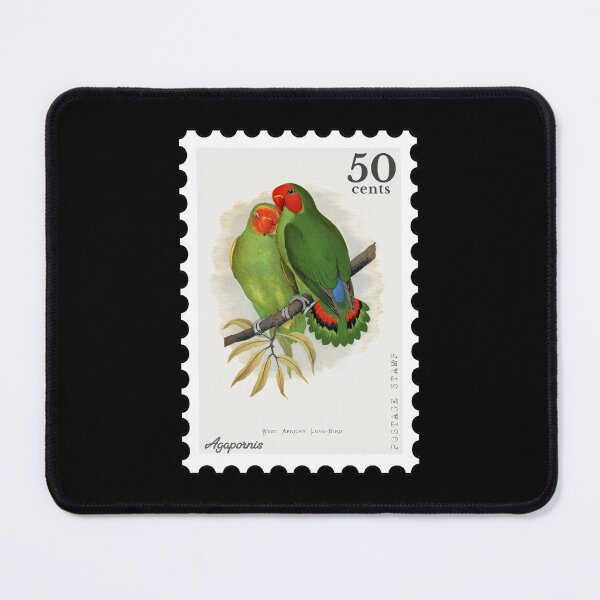 Item preview, West African Love-Bird (Agapornis) Stamp designed and sold by RabbitK.