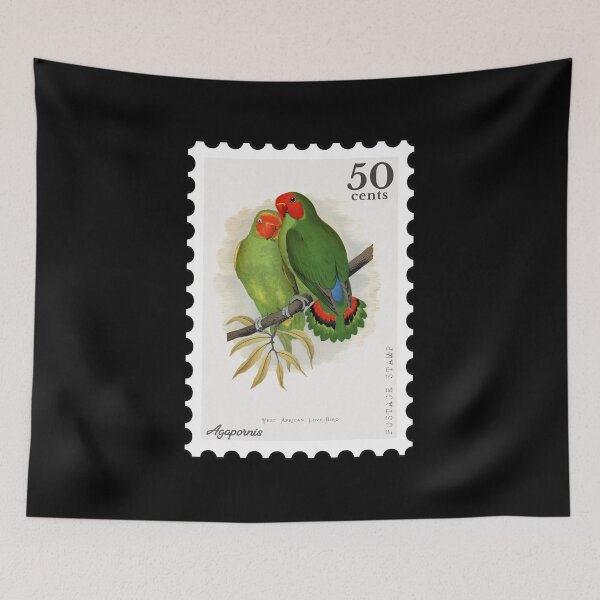Item preview, West African Love-Bird (Agapornis) Stamp designed and sold by RabbitK.