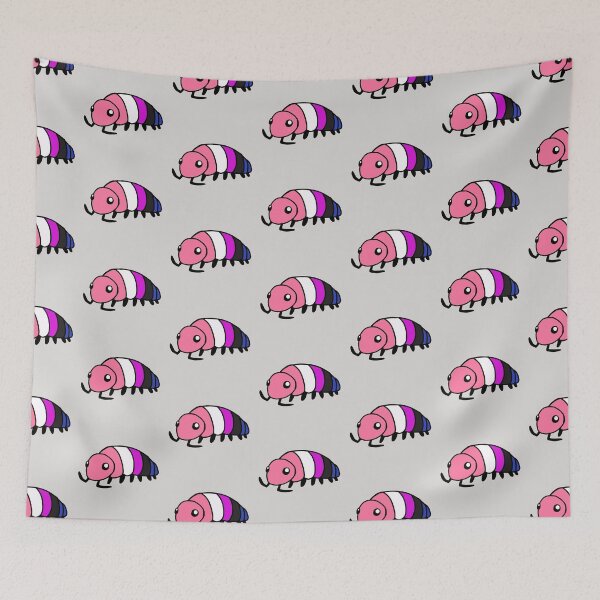 Item preview, Pride Flag Genderfluid Isopod Woodlouse designed and sold by doodledont.