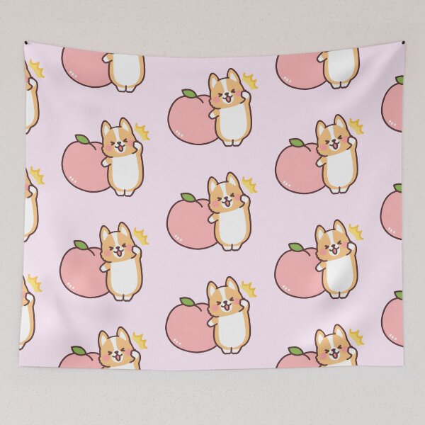 Item preview, Peach - Fruit corgi designed and sold by Kappadog.