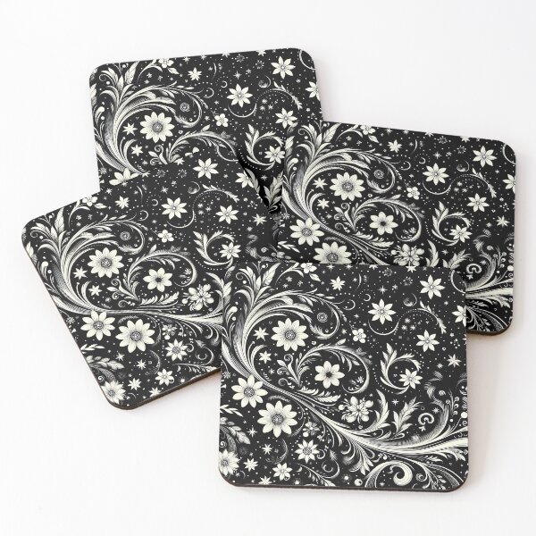 Item preview, Black and White Floral Pattern  designed and sold by GraphicsClub.