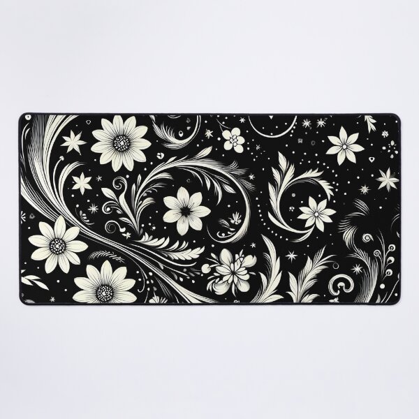 Item preview, Black and White Floral Pattern designed and sold by GraphicsClub.