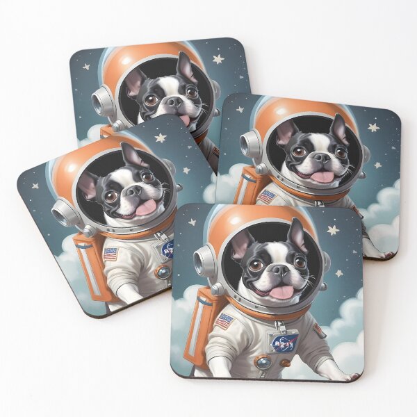 Item preview, One Small Step For Dogs, One Giant Leap For Boston Terriers designed and sold by Hall-O-Gram.