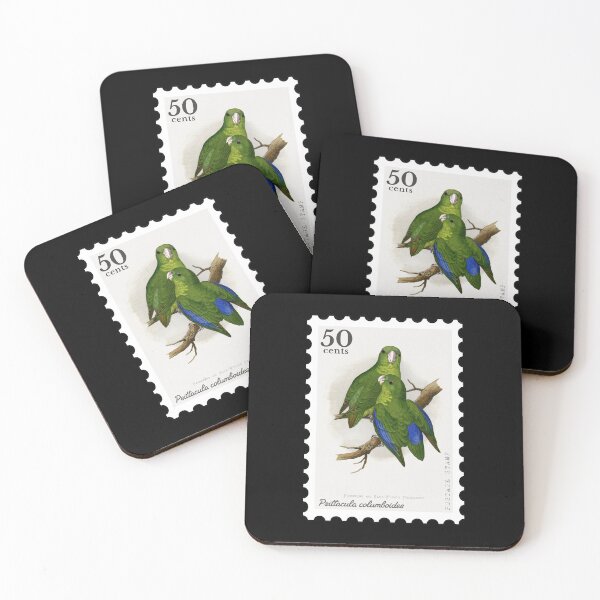 Item preview, Passerine or Blue-winged Parrakeet (Psittacula columboides) Stamp designed and sold by RabbitK.