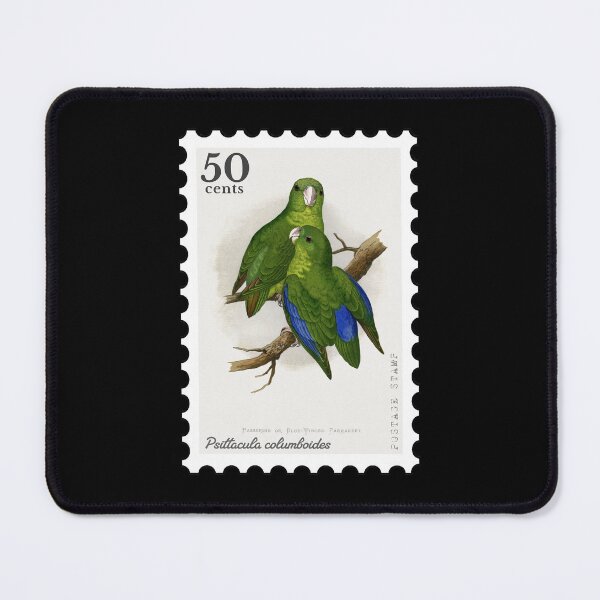 Item preview, Passerine or Blue-winged Parrakeet (Psittacula columboides) Stamp designed and sold by RabbitK.