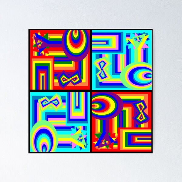 Item preview, Wild Colorful Squares designed and sold by Riccivela.