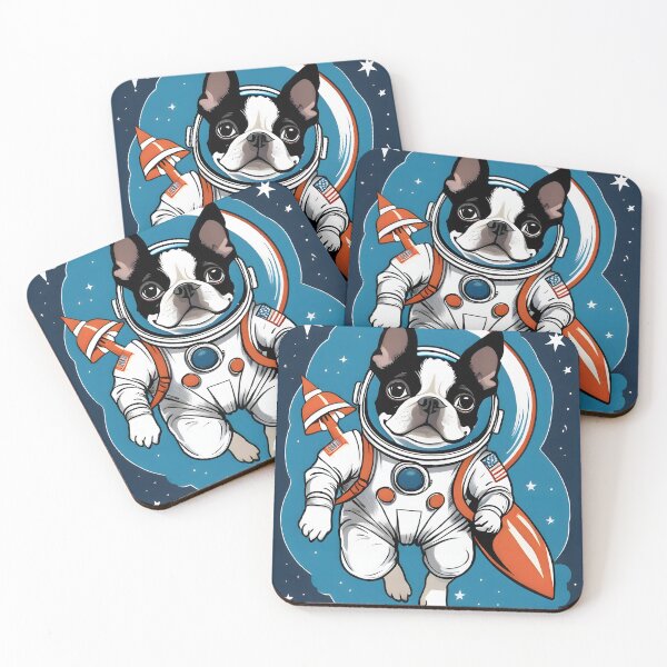 Item preview, One Small Step For Dogs, One Giant Leap For Boston Terriers designed and sold by Hall-O-Gram.