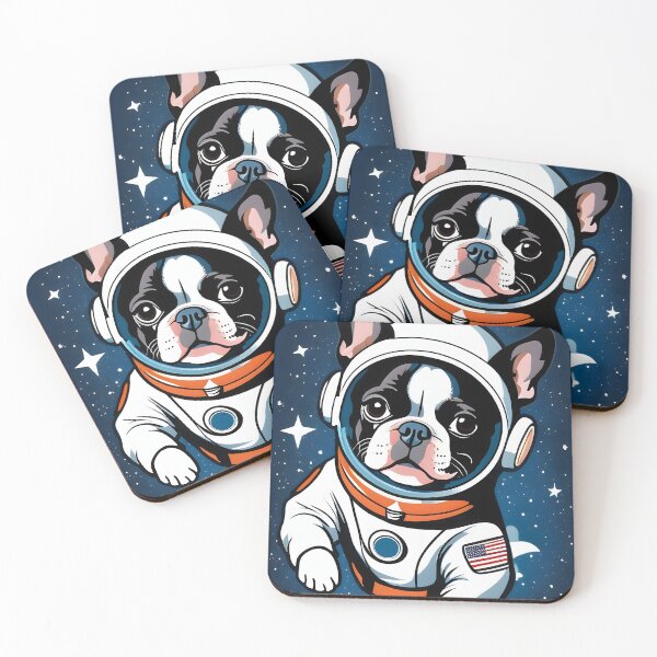 Item preview, One Small Step For Dogs, One Giant Leap For Boston Terriers designed and sold by Hall-O-Gram.
