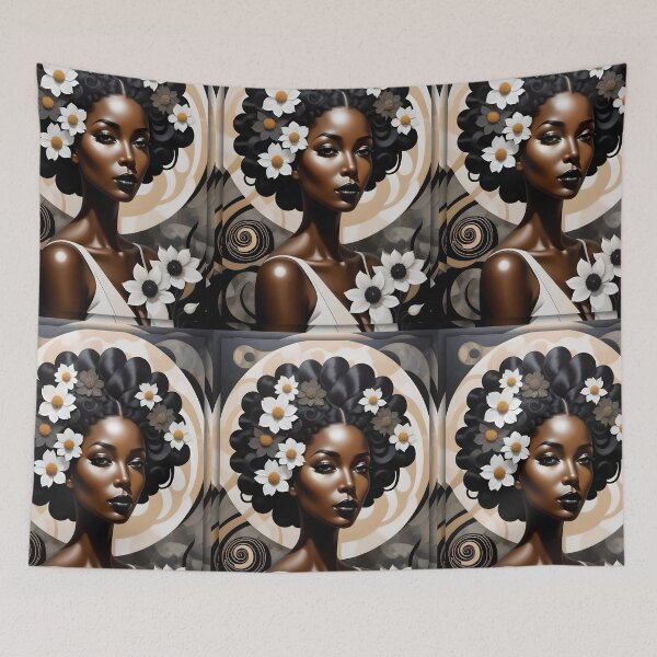 Item preview, Geometric woman portrait, expressionist art designed and sold by lonelymoony.