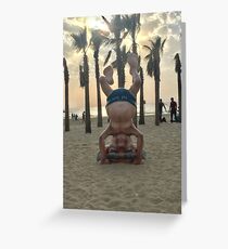 Ben Gurion Headstand Greeting Card