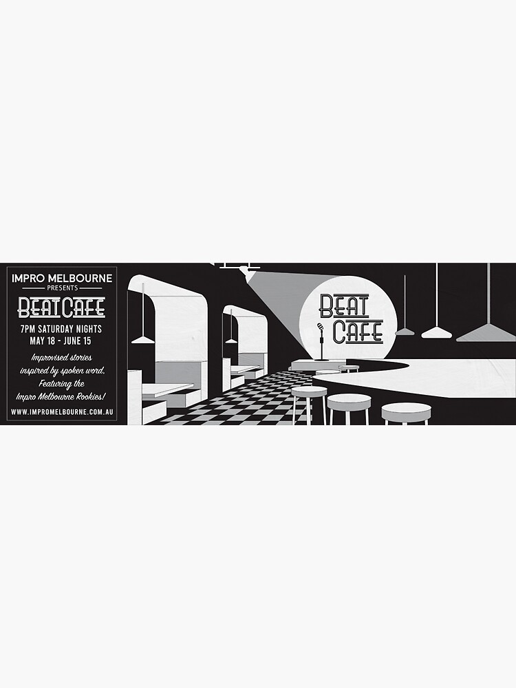 Thumbnail 3 of 3, Sticker, Beat Cafe designed and sold by ImproMelbourne.