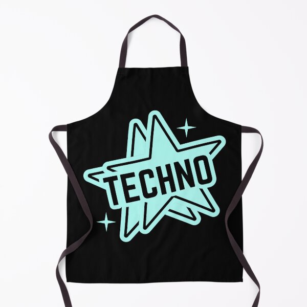 Item preview, TECHNO - 2 Stars Logo (mint/blue) designed and sold by Discothreadz.