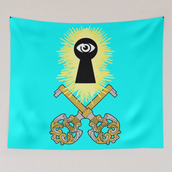 Item preview, Crossed Keys Jolly Roger (Cyan) designed and sold by MurpheusTech.
