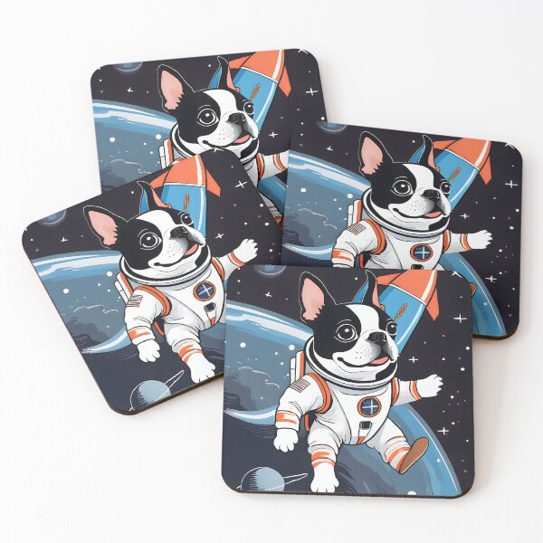 Item preview, One Small Step For Dogs, One Giant Leap For Boston Terriers designed and sold by Hall-O-Gram.