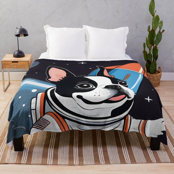 Item preview, One Small Step For Dogs, One Giant Leap For Boston Terriers designed and sold by Hall-O-Gram.