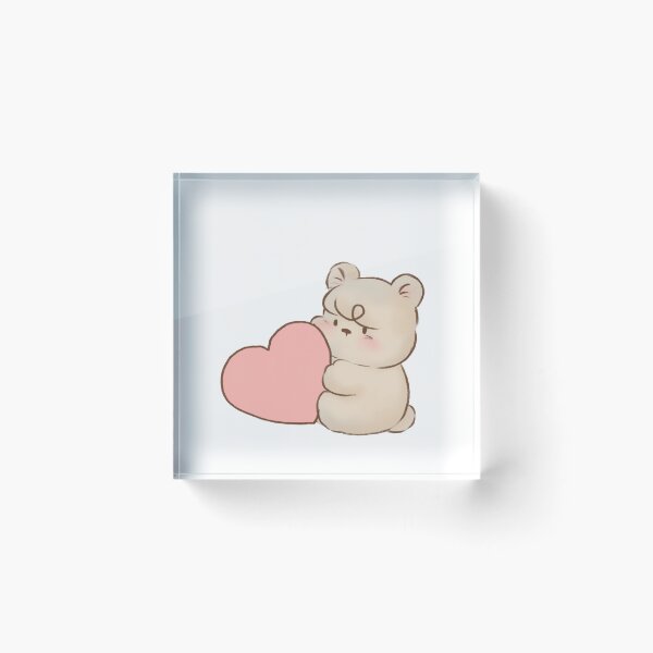 Item preview, Bear with a heart designed and sold by potatoocake.