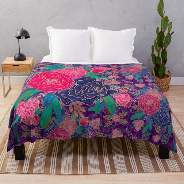 Item preview, Pink peonies and a blue rose. designed and sold by AmberAzbell.