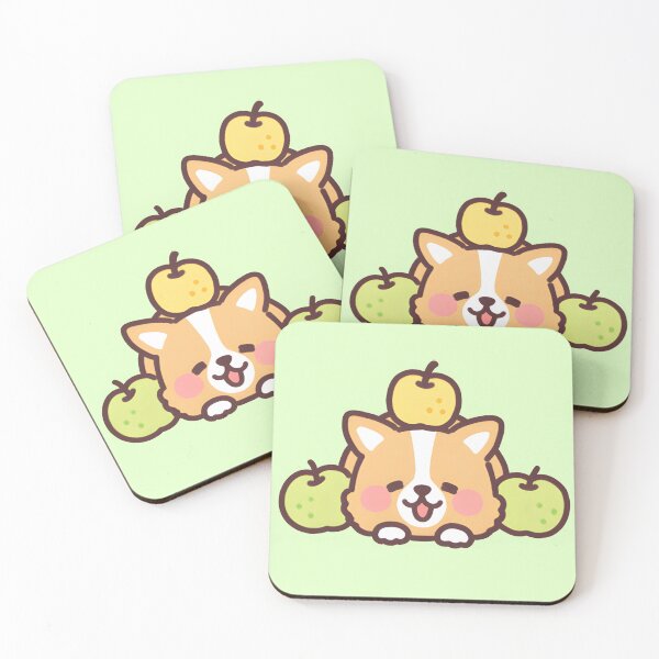 Item preview, Green apple - Fruit corgi  designed and sold by Kappadog.