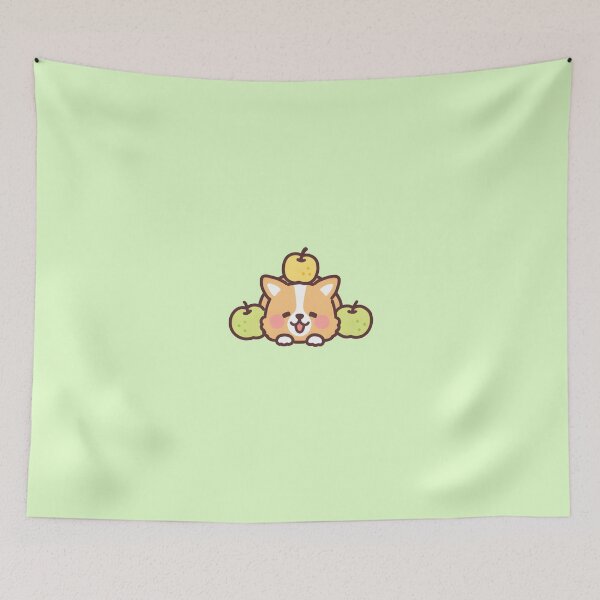 Item preview, Green apple - Fruit corgi  designed and sold by Kappadog.
