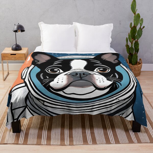 Item preview, One Small Step For Dogs, One Giant Leap For Boston Terriers designed and sold by Hall-O-Gram.
