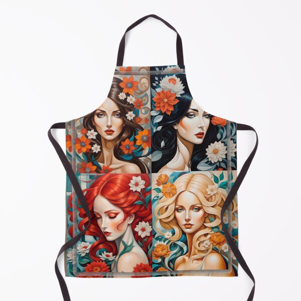 Item preview, Geometric women portrait, expressionist art designed and sold by lonelymoony.