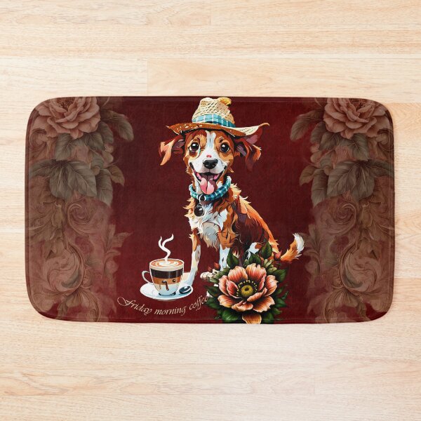 Item preview, A happy cartoon dog in a summer hat  designed and sold by nicky2342.