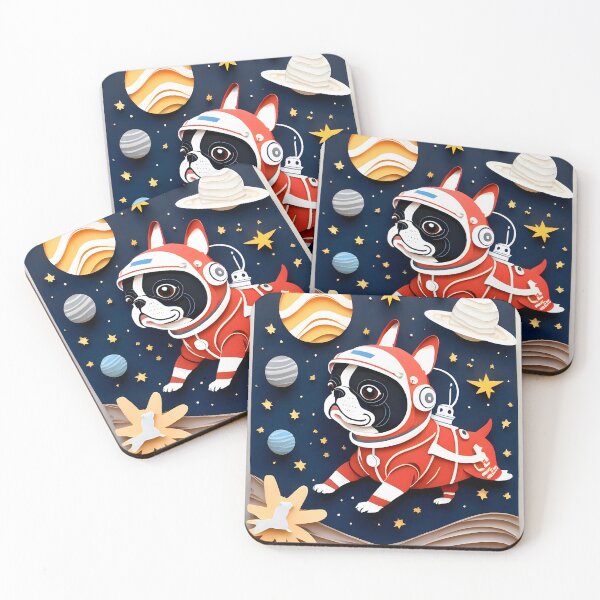 Item preview, One Small Step For Dogs, One Giant Leap For Boston Terriers designed and sold by Hall-O-Gram.