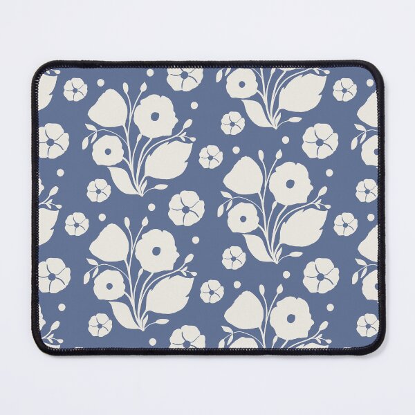 Item preview, Blue Nova and White Dove floral design designed and sold by ahahdodo.