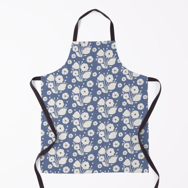 Item preview, Blue Nova and White Dove floral design designed and sold by ahahdodo.