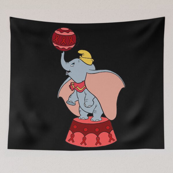 Item preview, Circus elephant awareness ribbon (red) designed and sold by CaitlynConnor.