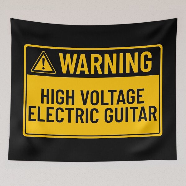 Item preview, Warning: High Voltage Electric Guitar designed and sold by mr-k-store.