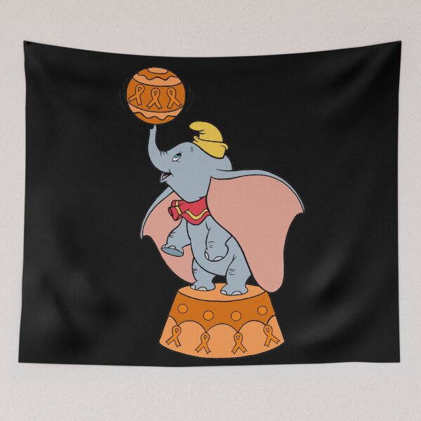 Item preview, Circus elephant awareness ribbon (Orange) designed and sold by CaitlynConnor.