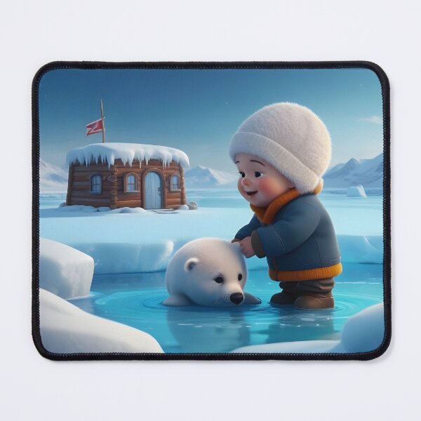 Item preview, Child with baby Arctic seal designed and sold by Astralia.