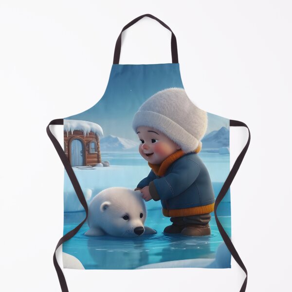 Item preview, Child with baby Arctic seal designed and sold by Astralia.