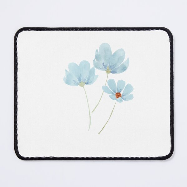 Item preview, Watercolour Pale Blue Little Flowers Minimalistic Design designed and sold by CreativeCanvas8.