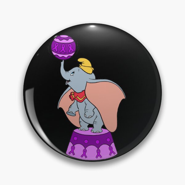 Item preview, Circus elephant awareness ribbon (Purple) designed and sold by CaitlynConnor.