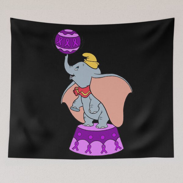 Item preview, Circus elephant awareness ribbon (Purple) designed and sold by CaitlynConnor.