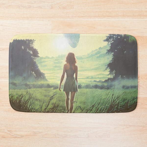 Item preview, She's Departing UFO Style with Sunbeams - Retro Science Fiction Poster Design designed and sold by eatmorvelopator.