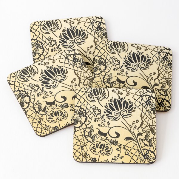 Item preview, Japanese Katagami Stencil Hasu Lotus Flower designed and sold by ChidoriVintage.