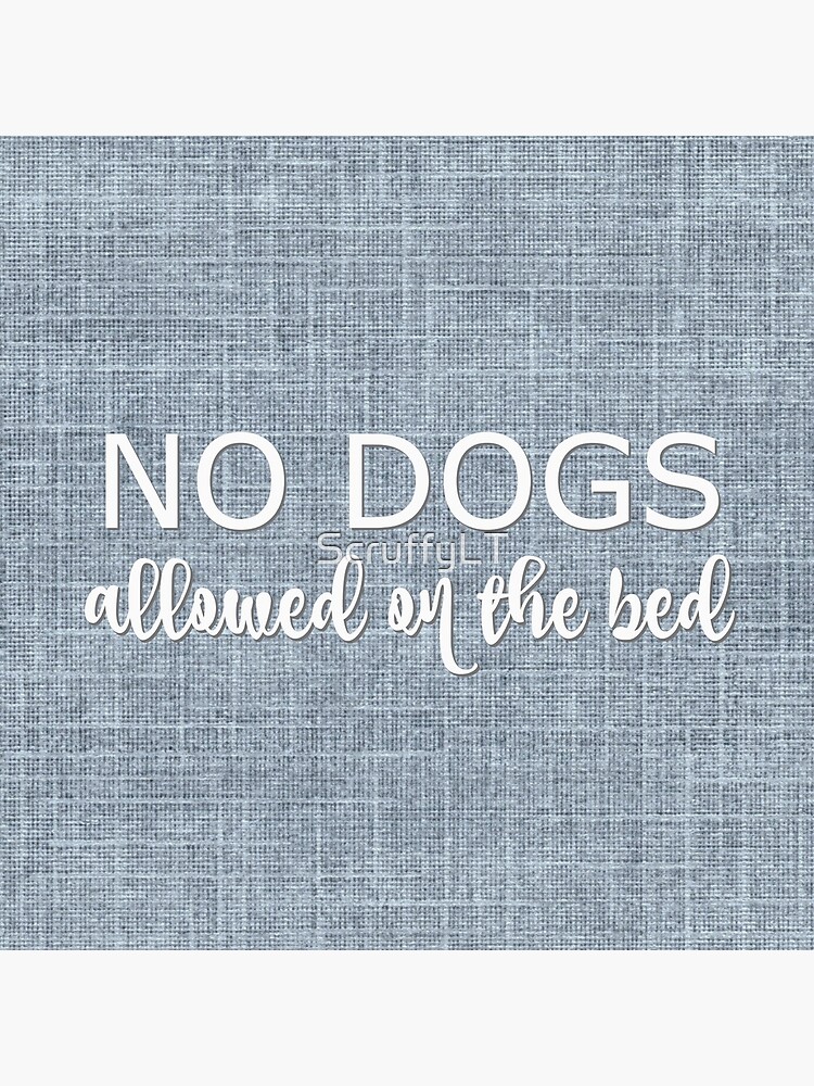 No Dogs Allowed On The Bed by ScruffyLT