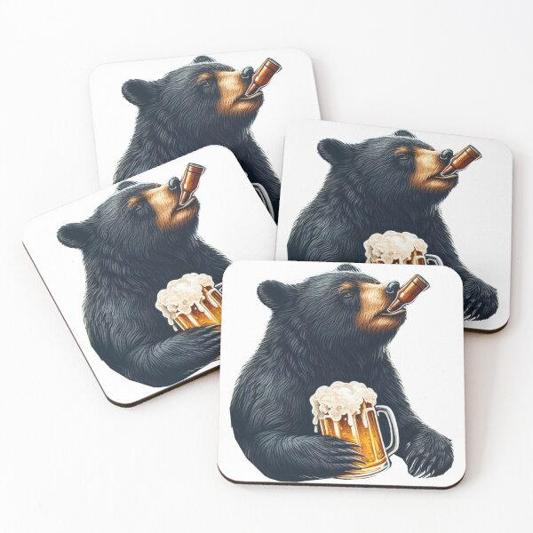 Item preview, Black Bear Funny Drinking Beers designed and sold by clintang.